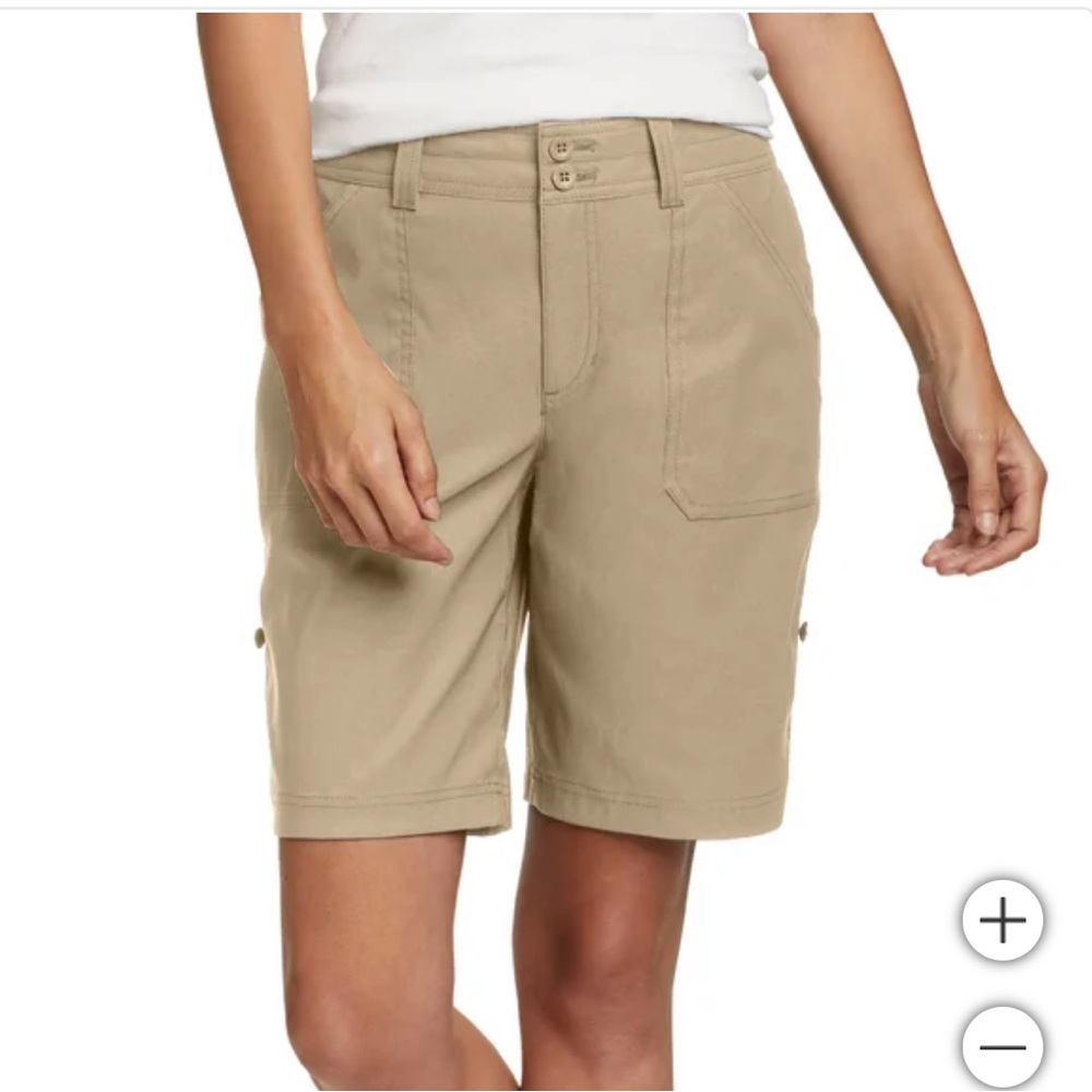 Eddie Bauer Rolled Hem Tan Bermuda new with tags - Picture 4 of 9